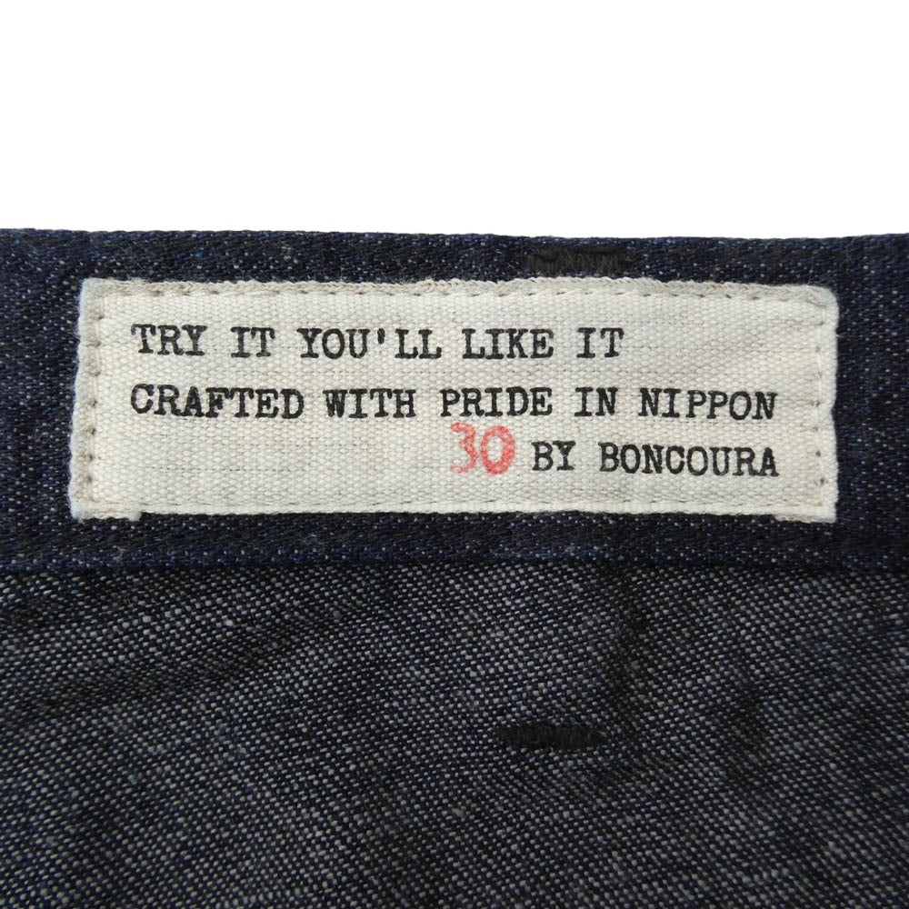 BONCOURA ボンクラ Baker Pants デニム ベイカー パンツ インディゴブルー系 30【中古】