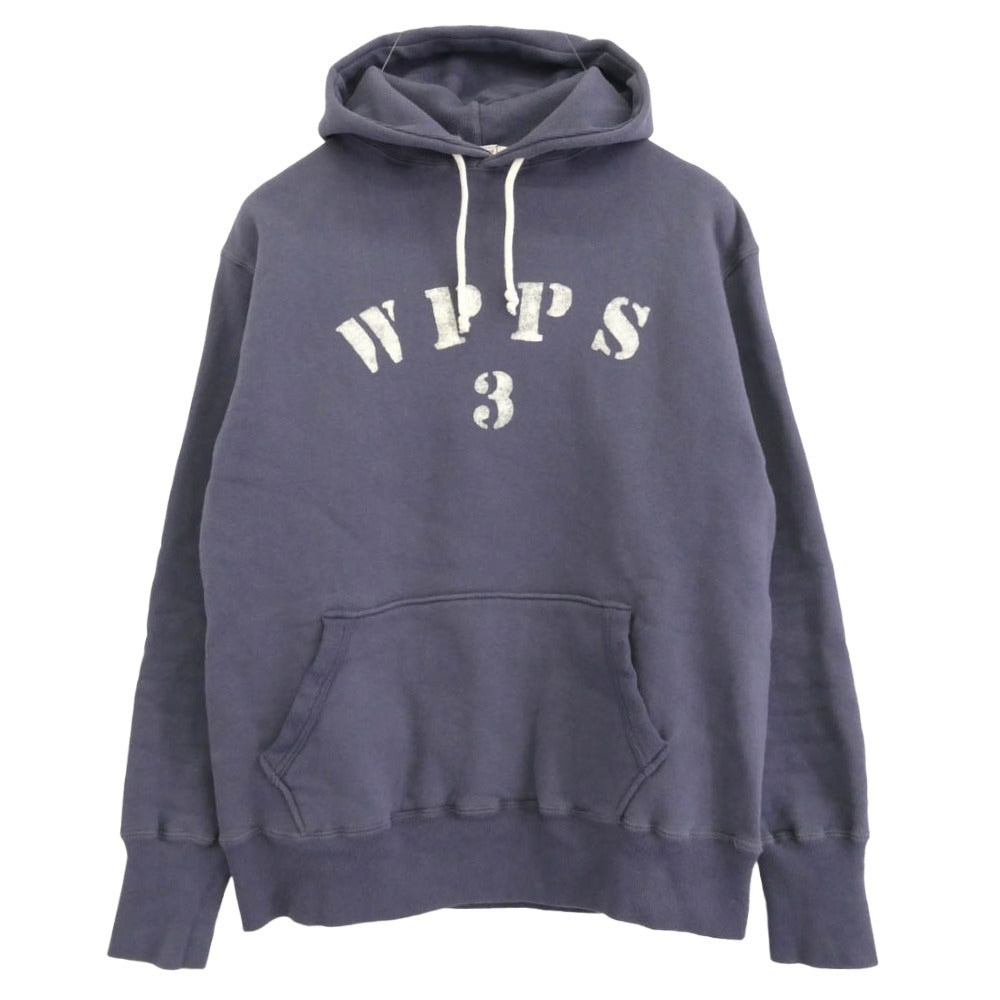WAREHOUSE ウエアハウス Lot 450 2本針フード WPPS プルオーバー パーカー ネイビー系 40【中古】