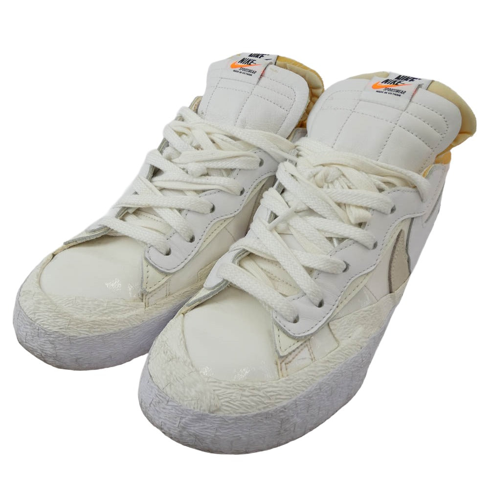 NIKE ナイキ DM6443-100 × sacai サカイ Blazer Low White Patent Leather ブレザー ローカットスニーカー ホワイト系 29cm【中古】