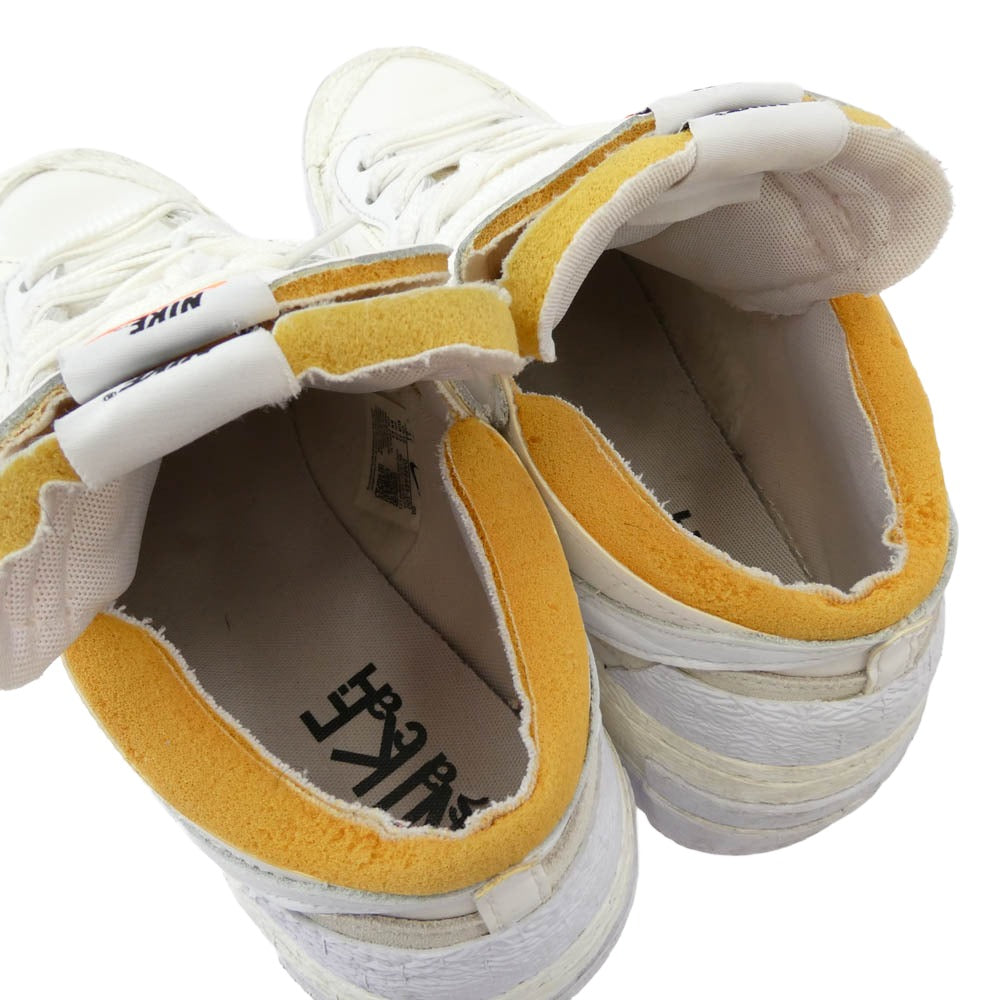 NIKE ナイキ DM6443-100 × sacai サカイ Blazer Low White Patent Leather ブレザー ローカットスニーカー ホワイト系 29cm【中古】