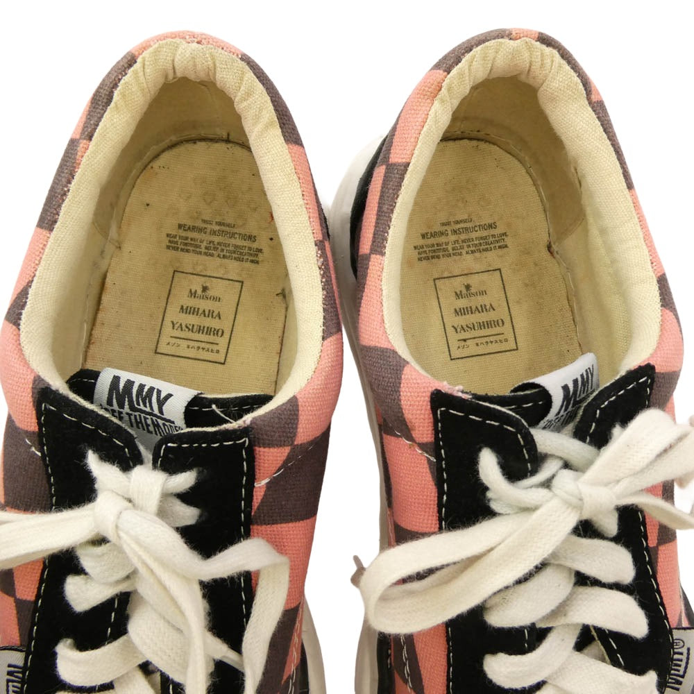 Maison MIHARA YASUHIRO メゾンミハラヤスヒロ A03FW708 original sole BIG gingham lowcut sneaker オリジナルソール ビッグ ギンガムチェック ローカットスニーカー 44【中古】