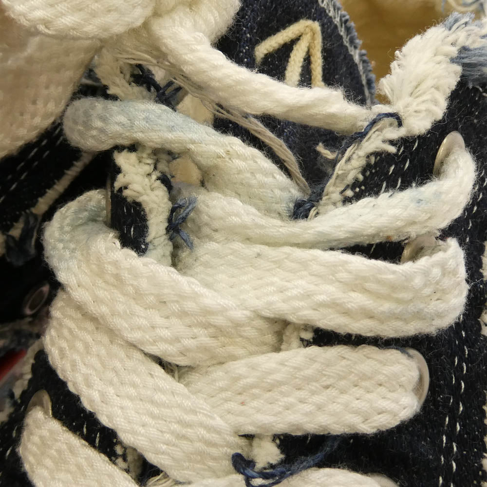 Maison MIHARA YASUHIRO メゾンミハラヤスヒロ C04FW702 × Nigel Cabourn ナイジェルケーボン LOW CUT ONE WASH 12oz DENIM ワンウォッシュ デニム ローカットスニーカー インディゴブルー系 44【中古】