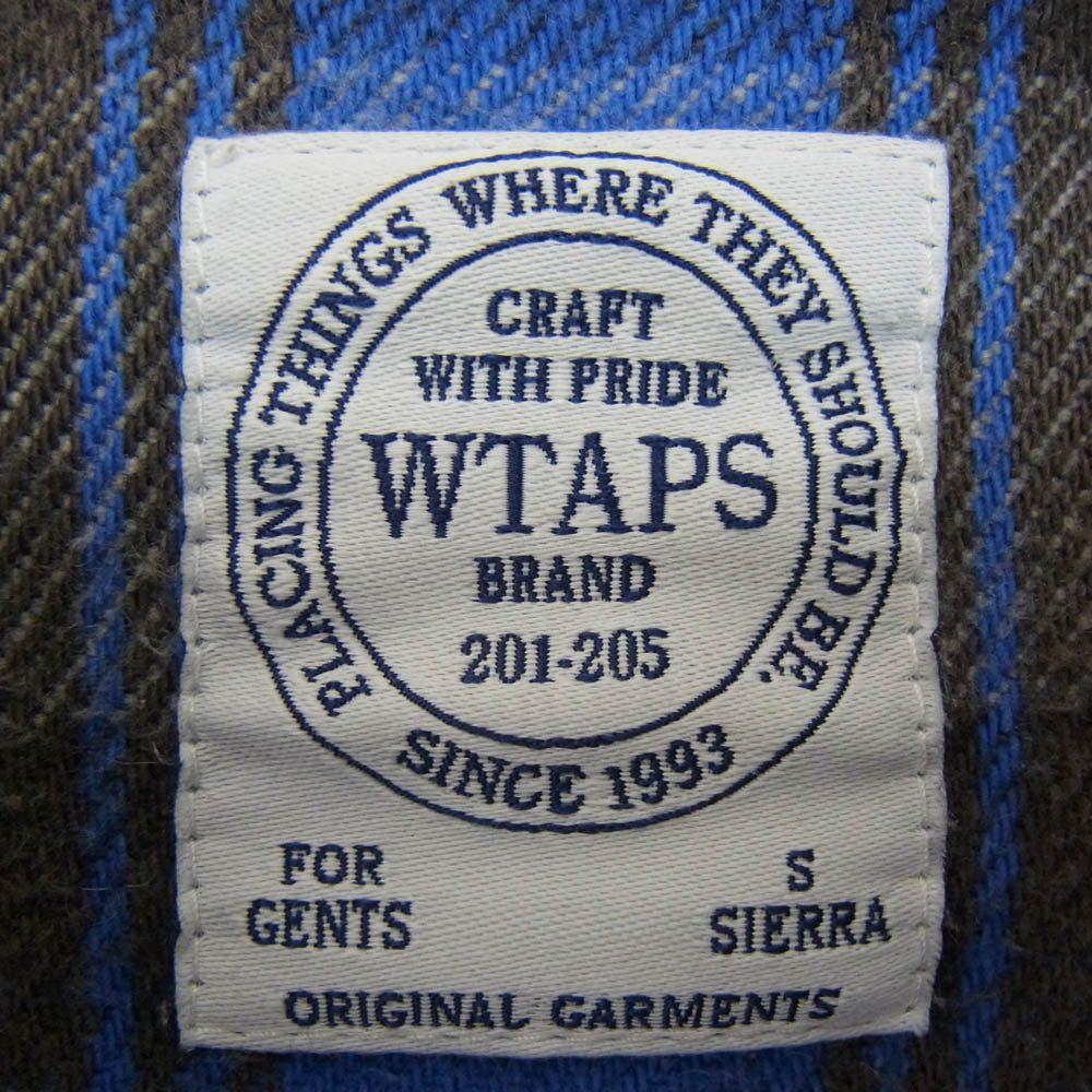 WTAPS ダブルタップス 15AW 152GWDT-SHM05 UNION L/S 01 SHIRT COTTON TEXTILE ユニオン ロング スリーブ シャツ コットン テキスタイル 長袖 ブルー系 S【美品】【中古】