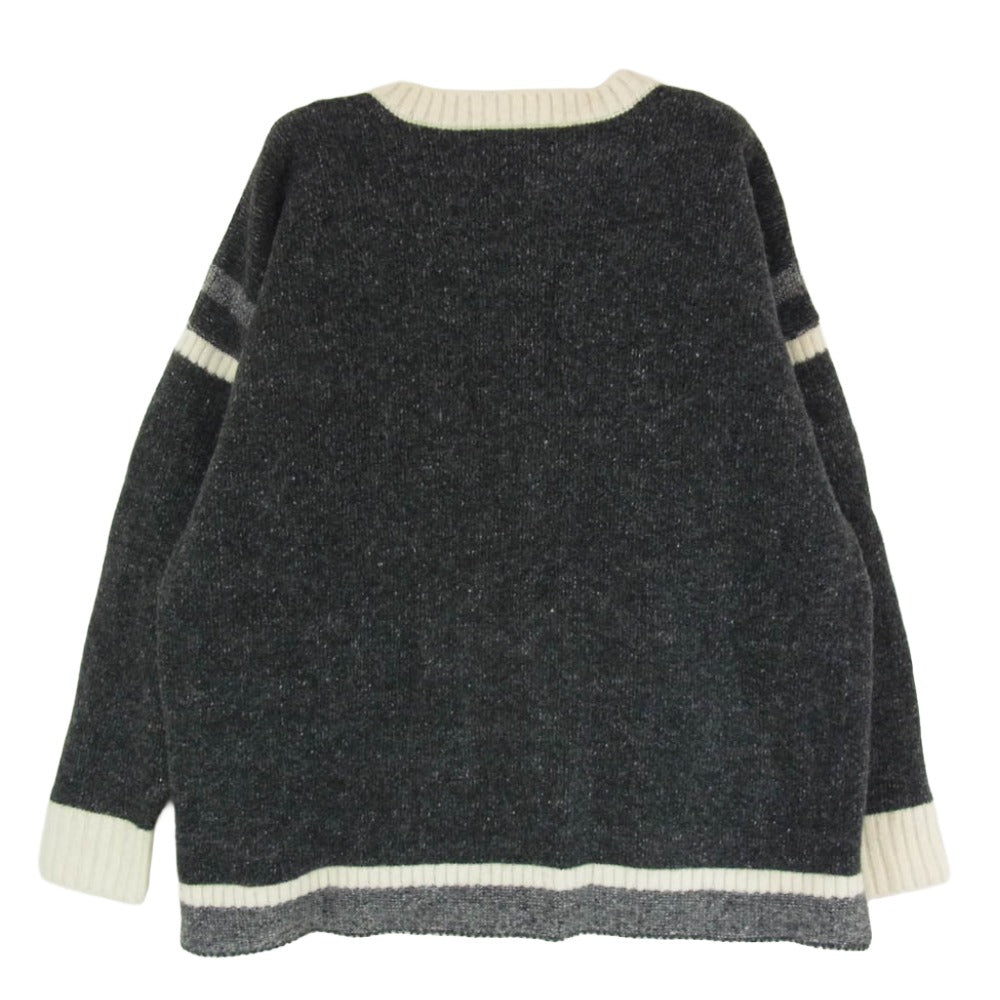DESCENDANT ディセンダント 19AW ENZO WOOL KNIT エンゾ ウール ニット クルーネック ダークグレー系 2【中古】