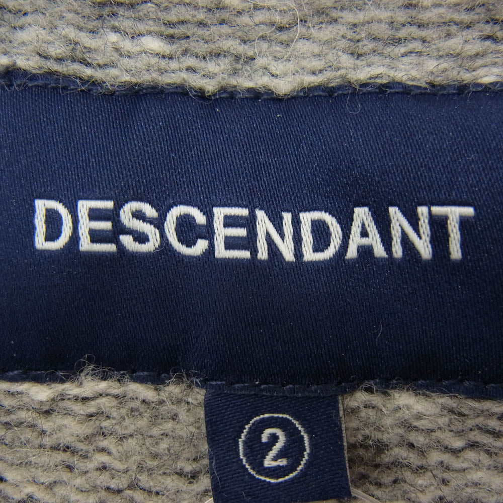 DESCENDANT ディセンダント 19AW ENZO WOOL KNIT エンゾ ウール ニット クルーネック ダークグレー系 2【中古】