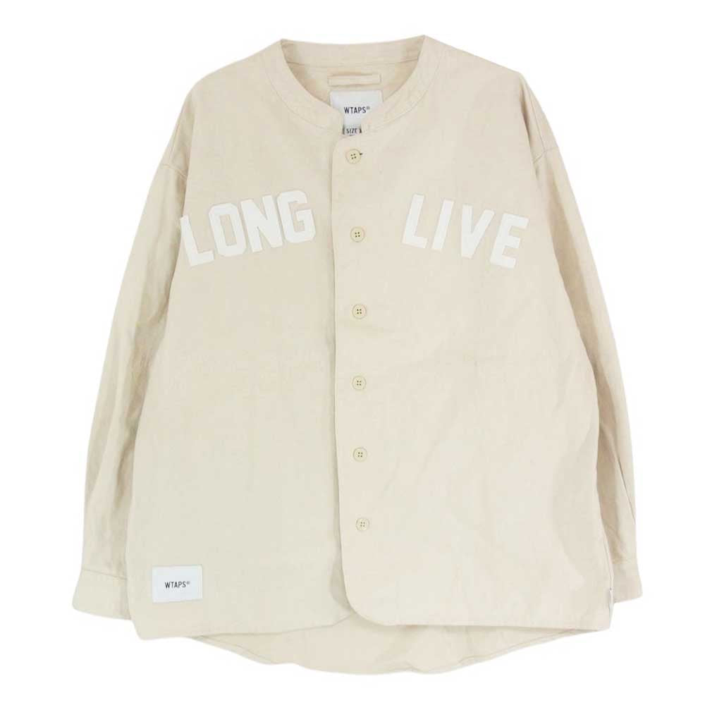 WTAPS ダブルタップス 22AW 212TQDT-SHM04 LEAGUE L/S SHIRT FLANNEL リーグ ロング スリーブ シャツ フランネル ベージュ系 X02【中古】