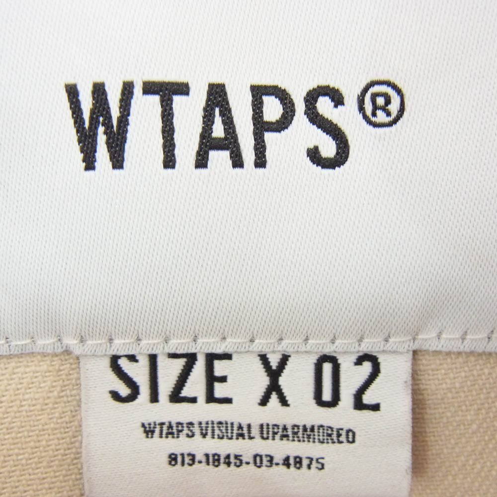 WTAPS ダブルタップス 22AW 212TQDT-SHM04 LEAGUE L/S SHIRT FLANNEL リーグ ロング スリーブ シャツ フランネル ベージュ系 X02【中古】