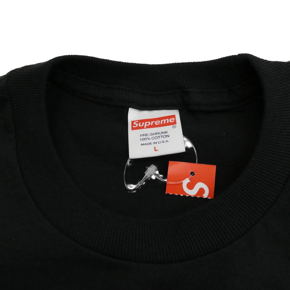 Supreme シュプリーム 21SS KAWS Chalk Logo Tee カウズ チョーク ロゴ Tシャツ ブラック系 L【美品】【中古】