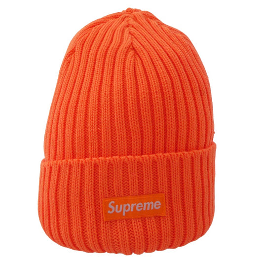 Supreme シュプリーム 24SS Overdyed Beanie small box logo スモール ボックス ロゴ オーバーダイ ビーニー ニット帽 キャップ オレンジ系【新古品】【未使用】【中古】