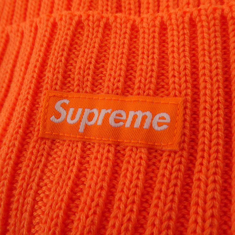 Supreme シュプリーム 24SS Overdyed Beanie small box logo スモール ボックス ロゴ オーバーダイ ビーニー ニット帽 キャップ オレンジ系【新古品】【未使用】【中古】