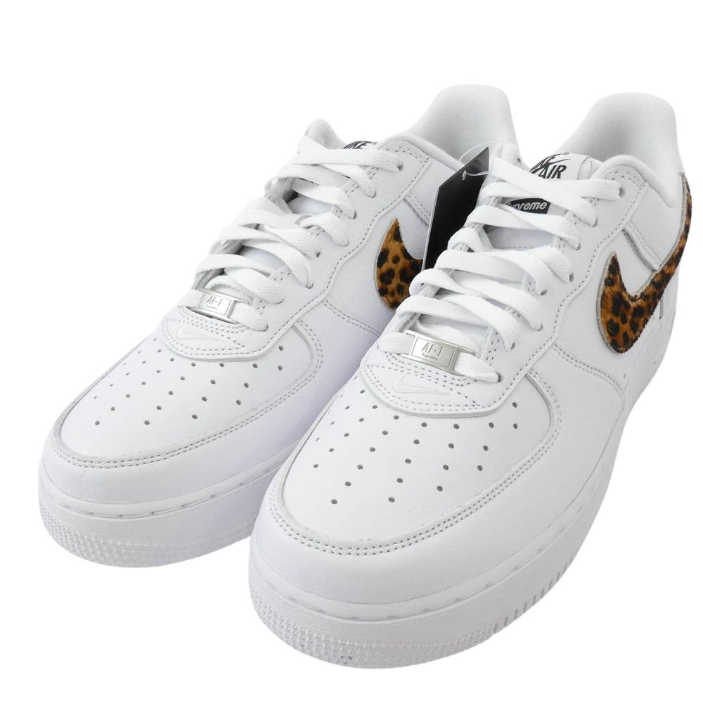 Supreme シュプリーム 25SS IM3483-100 x GOODENOUGH Nike Air Force 1 Low White/Leopard グッドイナフ ナイキ エア フォース ワン ロー ホワイト レオパード スニーカー ホワイト系 28.0cm【美品】【中古】