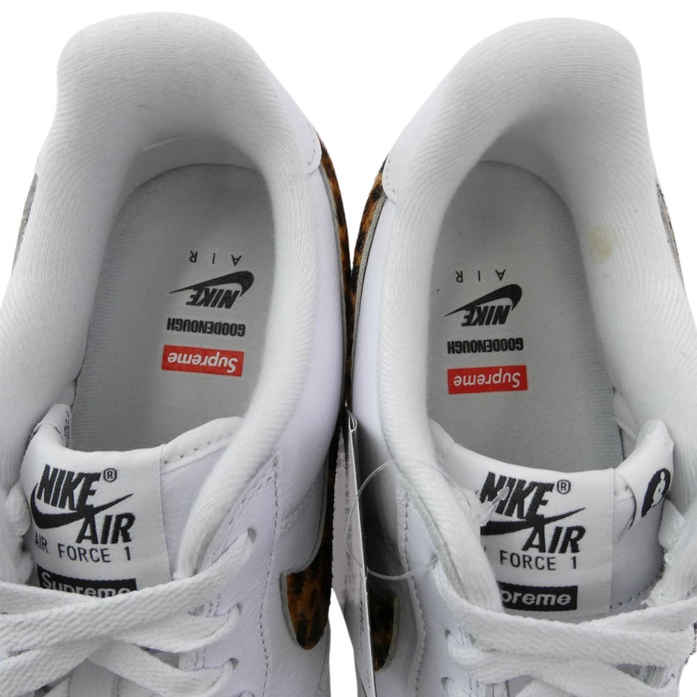 Supreme シュプリーム 25SS IM3483-100 x GOODENOUGH Nike Air Force 1 Low White/Leopard グッドイナフ ナイキ エア フォース ワン ロー ホワイト レオパード スニーカー ホワイト系 28.0cm【美品】【中古】