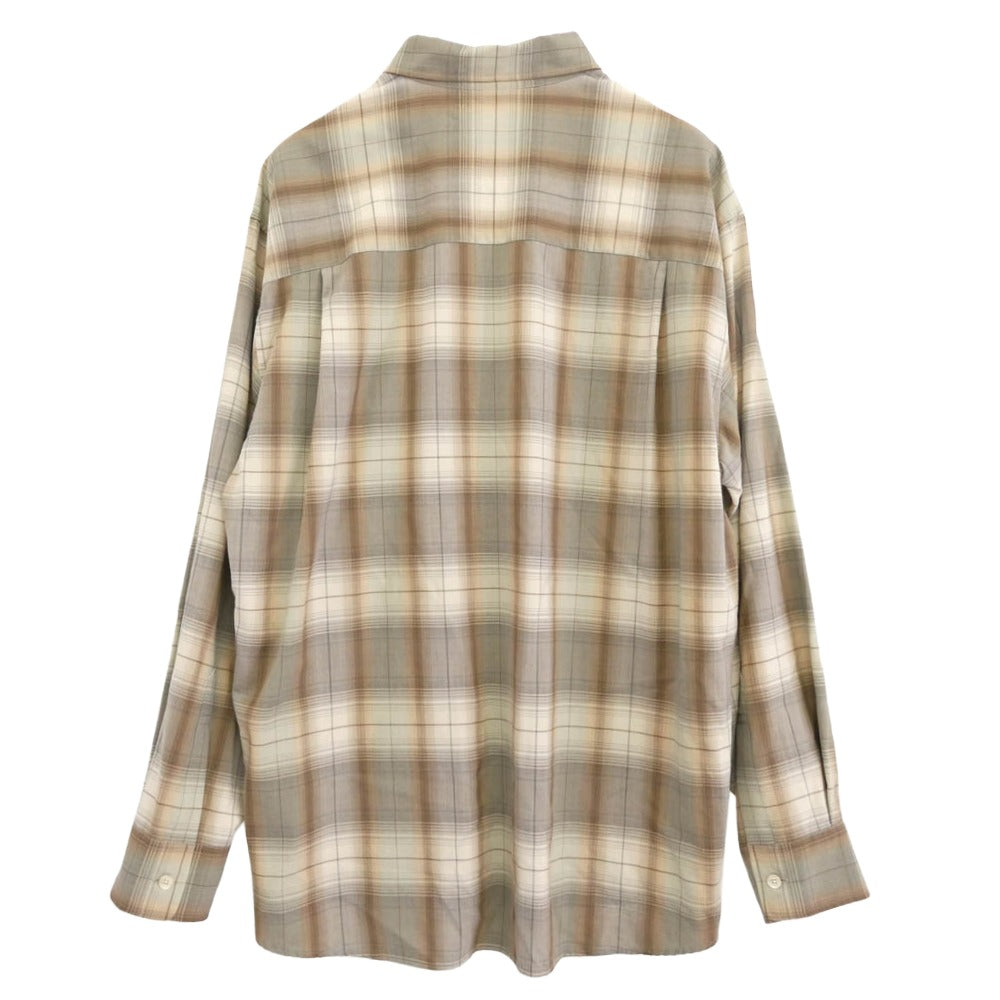 AURALEE オーラリー 25SS A25SS01LC SUPER LIGHT WOOL CHECK SHIRT スーパー ライト ウール チェック 長袖 シャツ ベージュ系 マルチカラー系 5【中古】