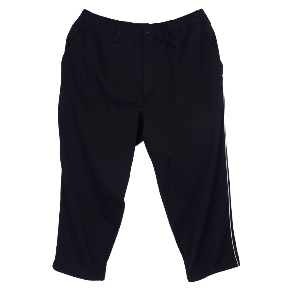 Yohji Yamamoto ヨウジヤマモト 25SS GP-P25-900-1-03 Ground Y POLYESTER SMOOTH PIPING WIDE PANTS グラウンドワイ ポリエステル スムース パイピング ワイド パンツ ブラック系 3【新古品】【未使用】【中古】