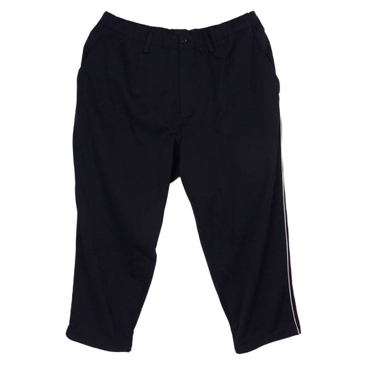 Yohji Yamamoto ヨウジヤマモト 25SS GP-P25-900-1-03 Ground Y POLYESTER SMOOTH PIPING WIDE PANTS グラウンドワイ ポリエステル スムース パイピング ワイド パンツ ブラック系 3【新古品】【未使用】【中古】