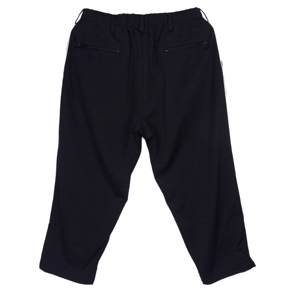 Yohji Yamamoto ヨウジヤマモト 25SS GP-P25-900-1-03 Ground Y POLYESTER SMOOTH PIPING WIDE PANTS グラウンドワイ ポリエステル スムース パイピング ワイド パンツ ブラック系 3【新古品】【未使用】【中古】
