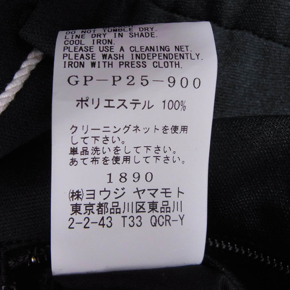 Yohji Yamamoto ヨウジヤマモト 25SS GP-P25-900-1-03 Ground Y POLYESTER SMOOTH PIPING WIDE PANTS グラウンドワイ ポリエステル スムース パイピング ワイド パンツ ブラック系 3【新古品】【未使用】【中古】