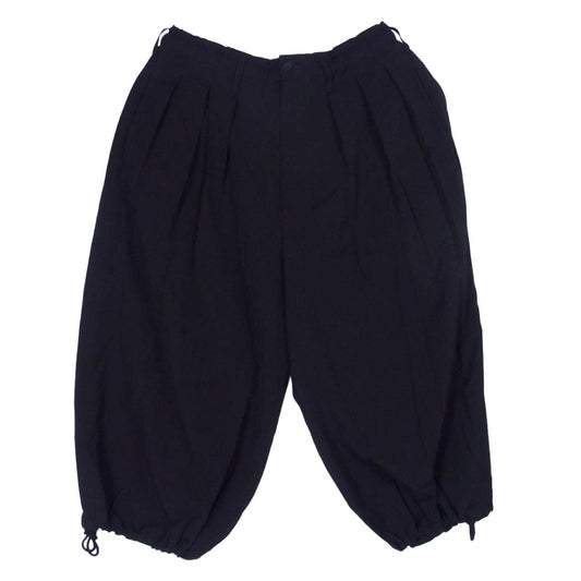 Yohji Yamamoto ヨウジヤマモト 24AW GP-P03-100-1-03 Ground Y WOOL GABARDINE BALLOON PANTS グラウンドワイ ウール ギャバジン バルーン パンツ ブラック系 03【新古品】【未使用】【中古】