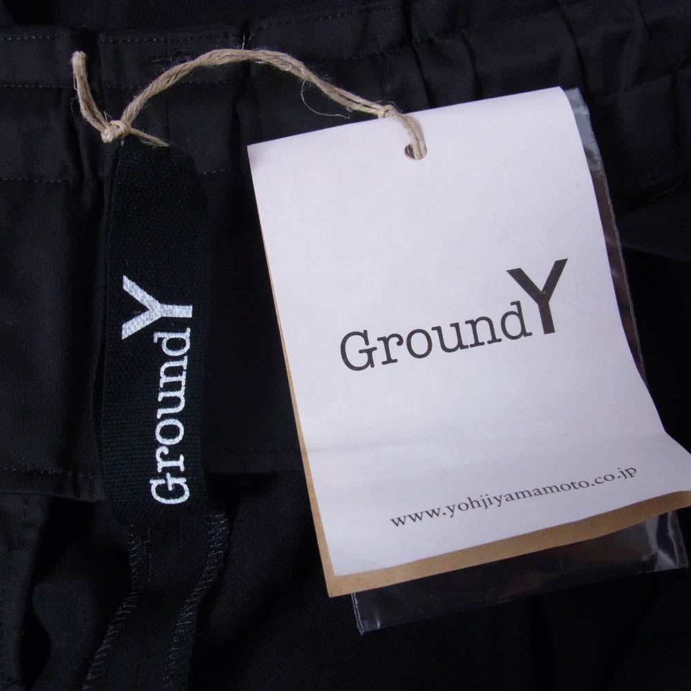 Yohji Yamamoto ヨウジヤマモト 24AW GP-P03-100-1-03 Ground Y WOOL GABARDINE BALLOON PANTS グラウンドワイ ウール ギャバジン バルーン パンツ ブラック系 03【新古品】【未使用】【中古】