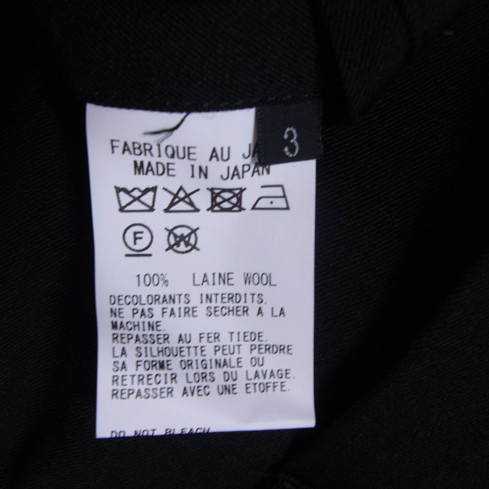 Yohji Yamamoto ヨウジヤマモト 24AW GP-P03-100-1-03 Ground Y WOOL GABARDINE BALLOON PANTS グラウンドワイ ウール ギャバジン バルーン パンツ ブラック系 03【新古品】【未使用】【中古】