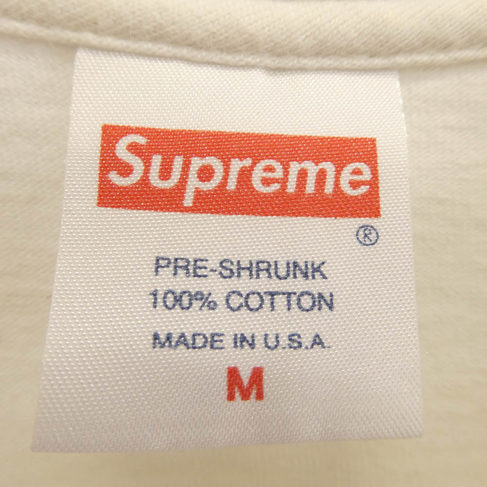 Supreme シュプリーム 15SS World Famous Tee ワールドフェイマス ロゴプリント Tシャツ 半袖カットソー ホワイト系 M【中古】