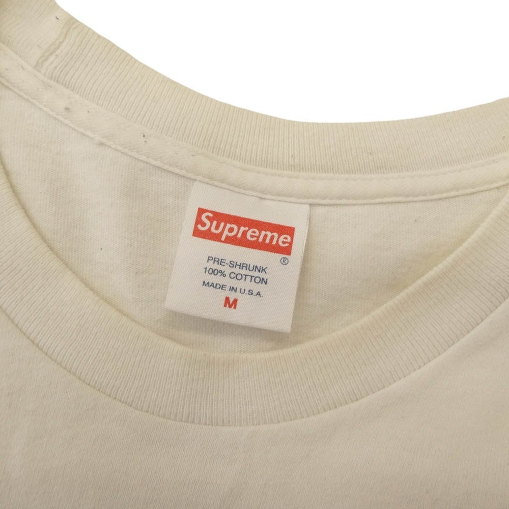 Supreme シュプリーム 15SS World Famous Tee ワールドフェイマス ロゴプリント Tシャツ 半袖カットソー ホワイト系 M【中古】
