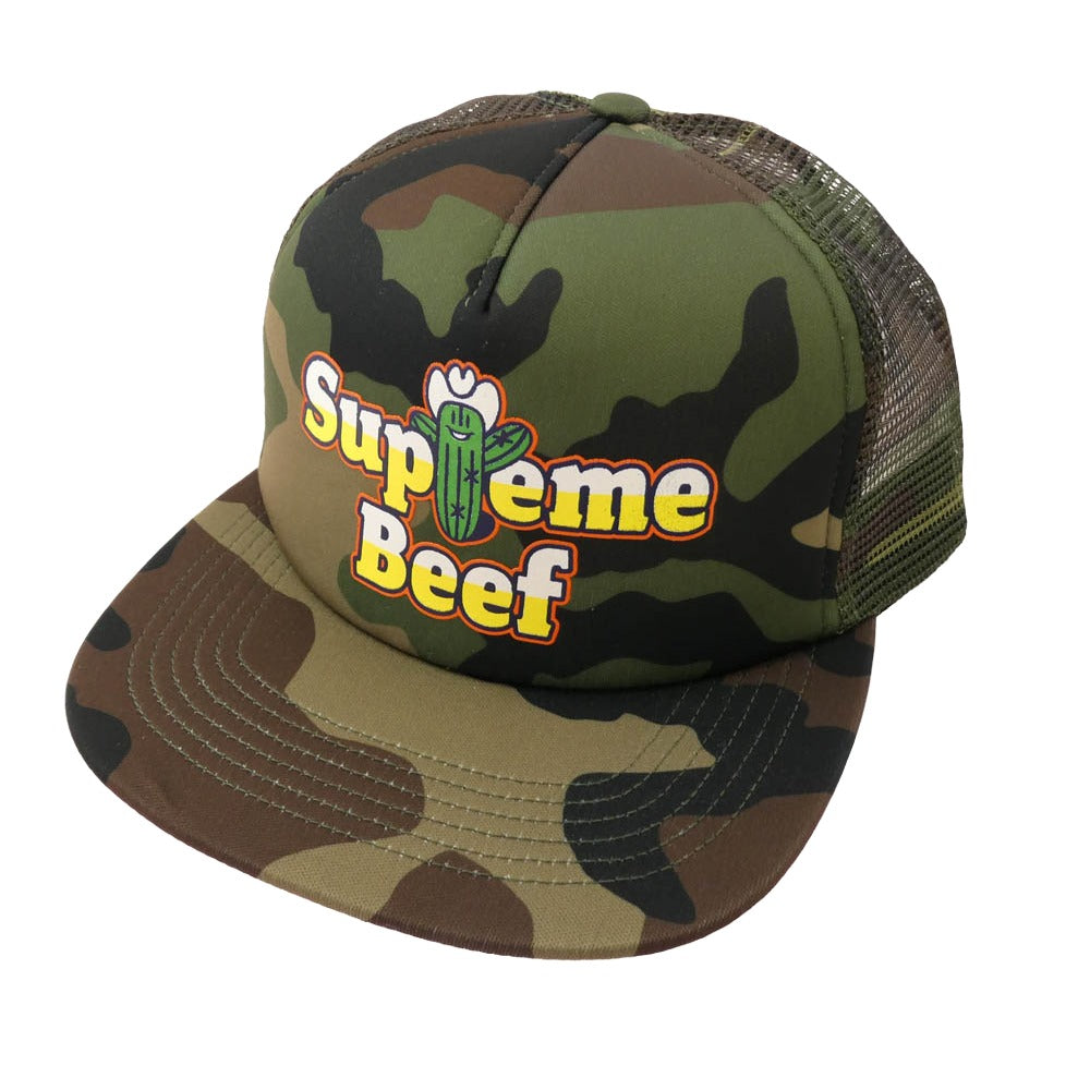 Supreme シュプリーム 25SS Beef Mesh Back 5-Panel 迷彩 カモフラ ビーフ メッシュ バッグ 5パネル キャップ カーキ系 one size【中古】