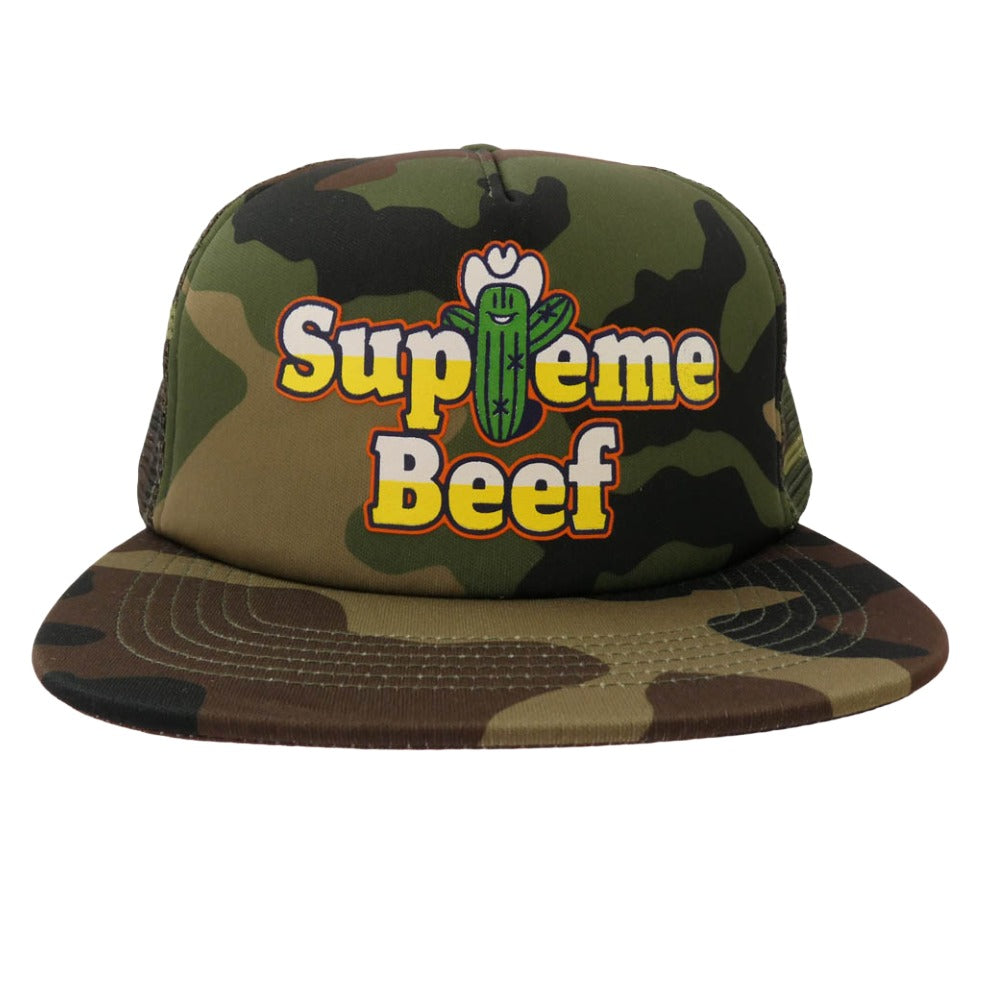Supreme シュプリーム 25SS Beef Mesh Back 5-Panel 迷彩 カモフラ ビーフ メッシュ バッグ 5パネル キャップ カーキ系 one size【中古】