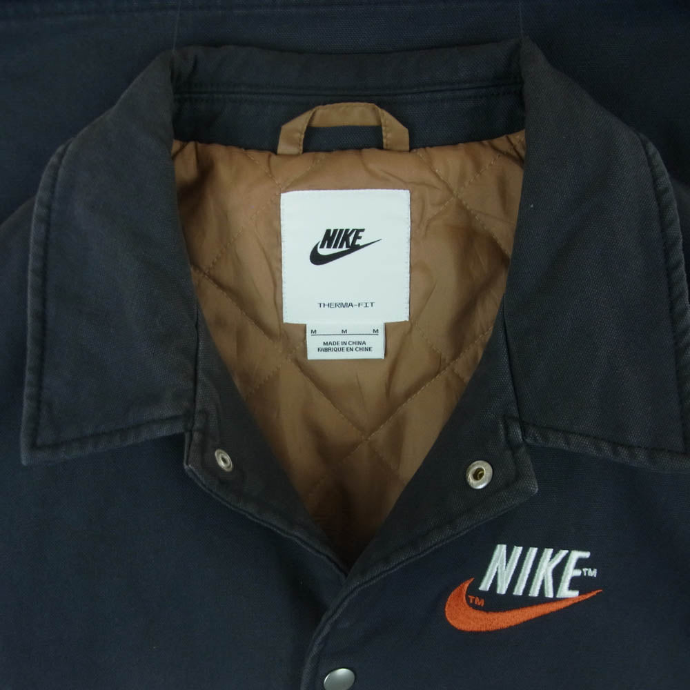 NIKE ナイキ DM5276-045 AS M NSW TREND WC 1 OFF NOIR バックロゴ トレンド 中綿 キルティング コーチ ジャケット ダークネイビー系 M【中古】
