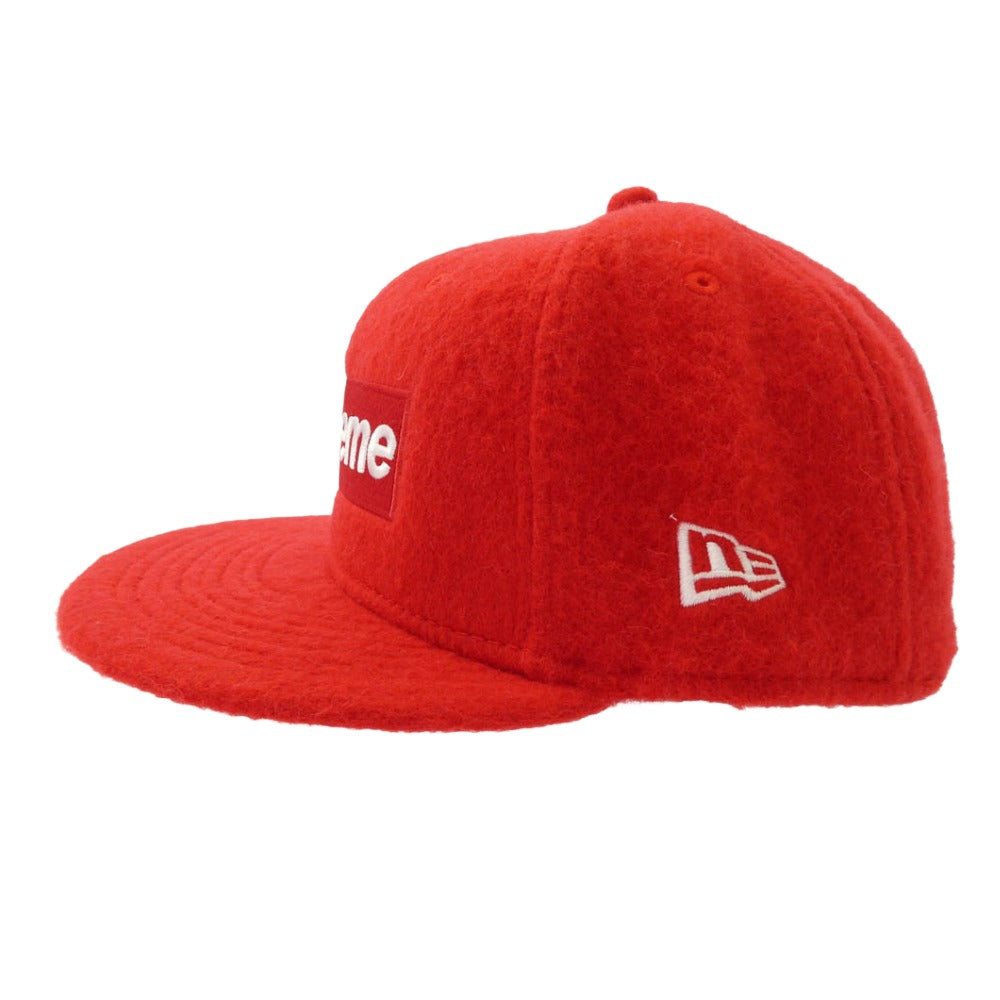 Supreme シュプリーム 24AW × New Era 7 1/2 ニューエラ Brushed Wool Box Logo Cap ブラッシュドウール ボックスロゴ キャップ レッド系 7 1/2【中古】