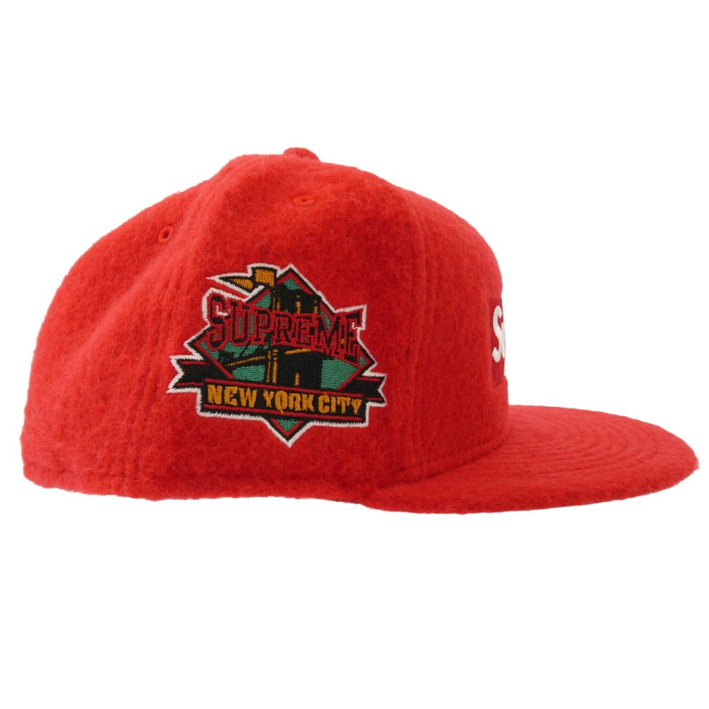 Supreme シュプリーム 24AW × New Era 7 1/2 ニューエラ Brushed Wool Box Logo Cap ブラッシュドウール ボックスロゴ キャップ レッド系 7 1/2【中古】