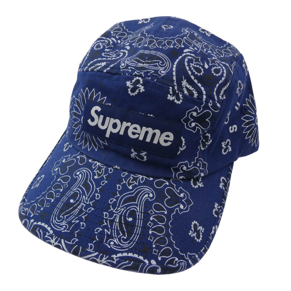 Supreme シュプリーム 21SS Bandana Camp Cap バンダナ柄 キャンプ キャップ マルチカラー系【美品】【中古】