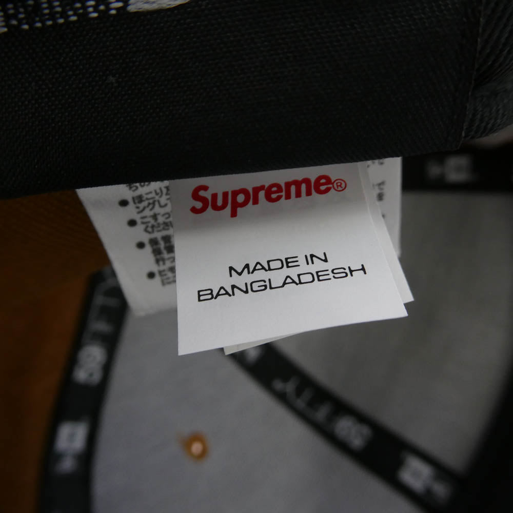 Supreme シュプリーム 22AW × New Era 7 1/2 ニューエラ Money Box Logo Cap マネー ボックスロゴ キャップ ブラウン系 7 1/2【中古】