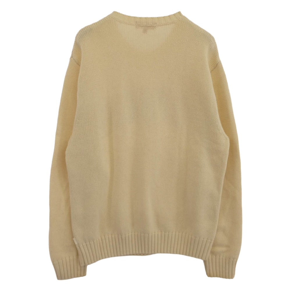Supreme シュプリーム 16SS ワングラム期 Tackle Twill Sweater アーチロゴ タックツイル セーター ニット ホワイト系 S【中古】