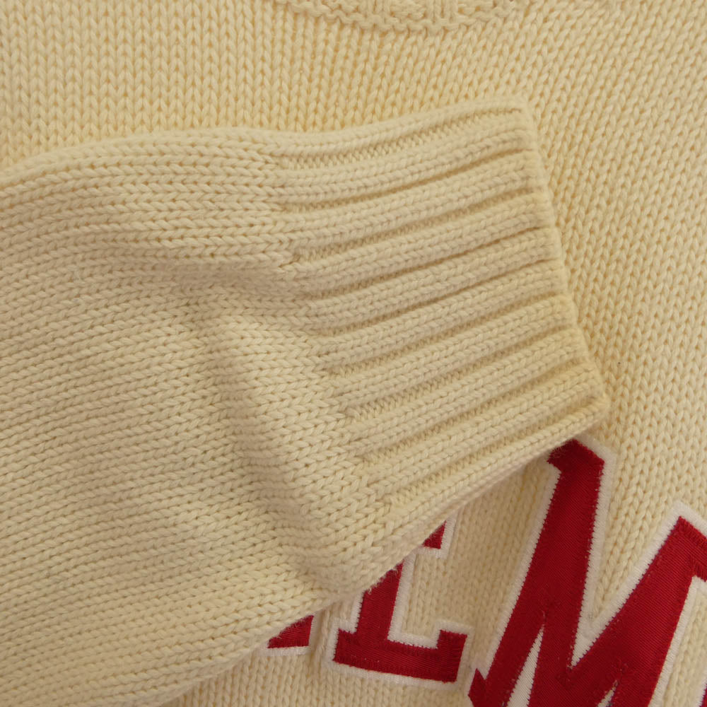 Supreme シュプリーム 16SS ワングラム期 Tackle Twill Sweater アーチロゴ タックツイル セーター ニット ホワイト系 S【中古】