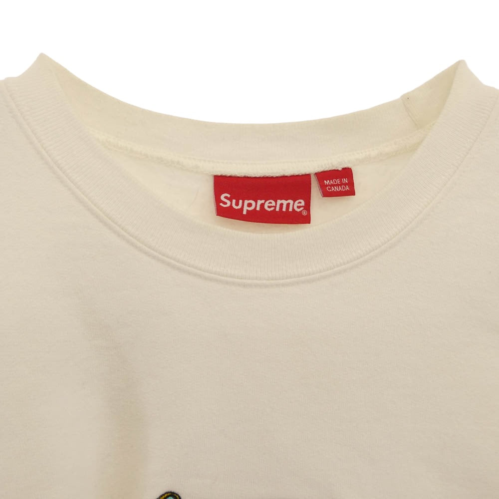 Supreme シュプリーム 21SS Gonz Logo Crewneck ゴンズ ロゴ クルーネック スウェット トレーナー ホワイト系 M【中古】
