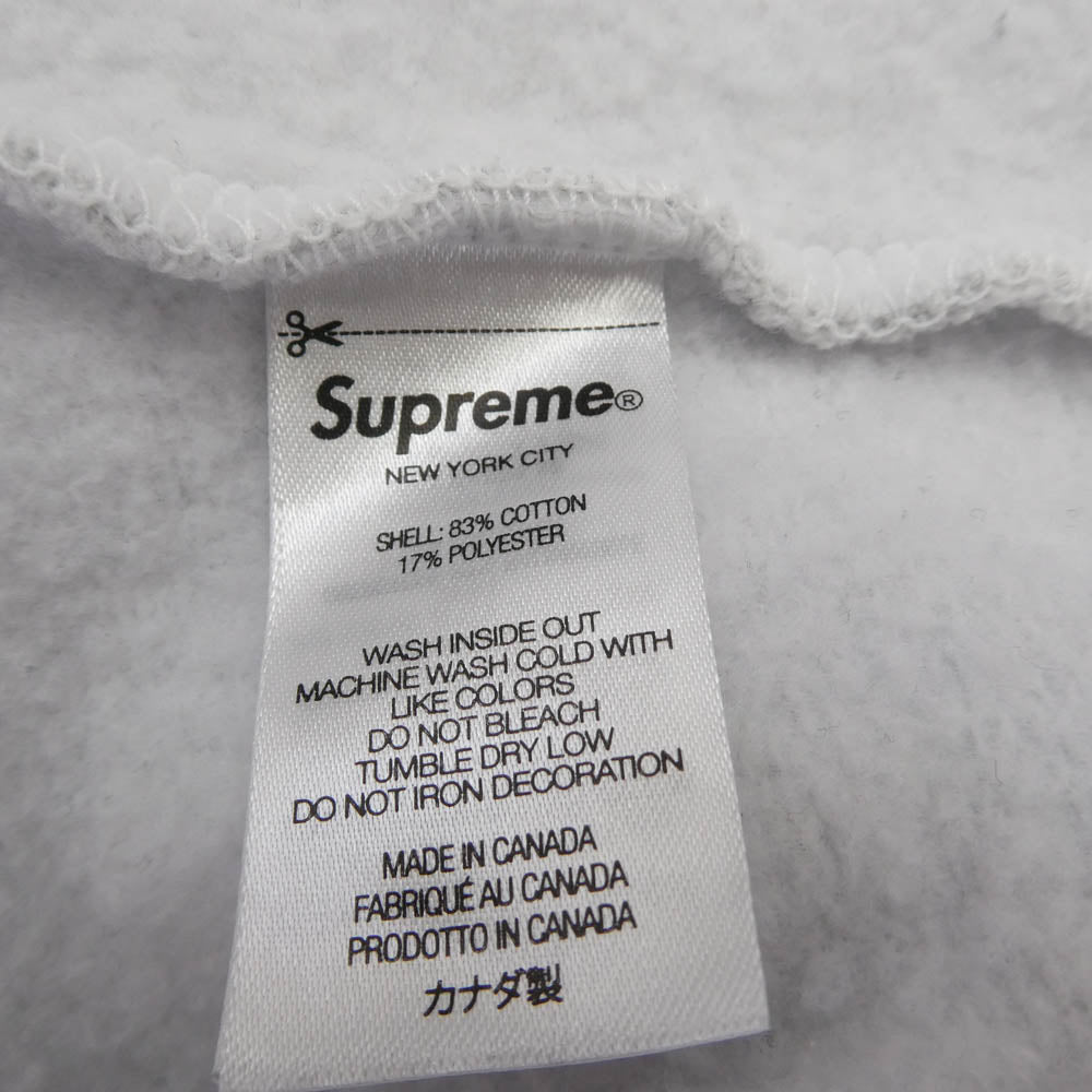 Supreme シュプリーム 22SS Bling Box Logo Hooded Sweatshirt ブリングボックスロゴ フーデッド スウェットシャツ プルオーバーパーカー グレー系 M【中古】