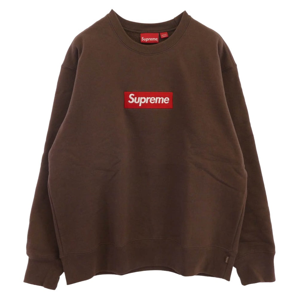 Supreme シュプリーム 22AW Box Logo Crewneck ボックスロゴ クルーネック スウェットシャツ ブラウン系 M【中古】
