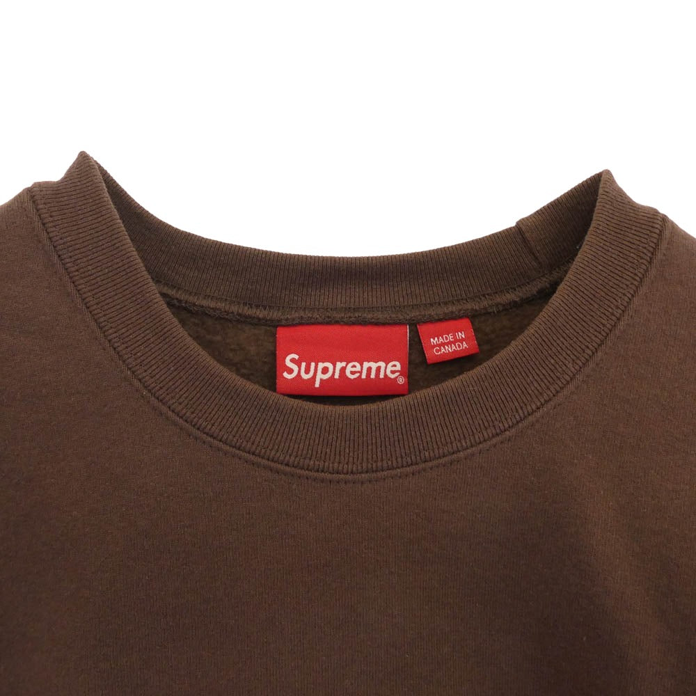 Supreme シュプリーム 22AW Box Logo Crewneck ボックスロゴ クルーネック スウェットシャツ ブラウン系 M【中古】