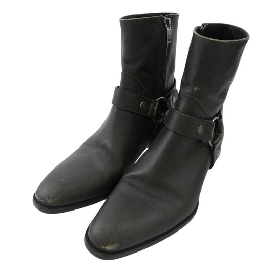 SAINT LAURENT サンローラン 549521 WYATT HARNESS BOOTS ワイアット ハーネス ブーツ ブラック系 41.5【中古】