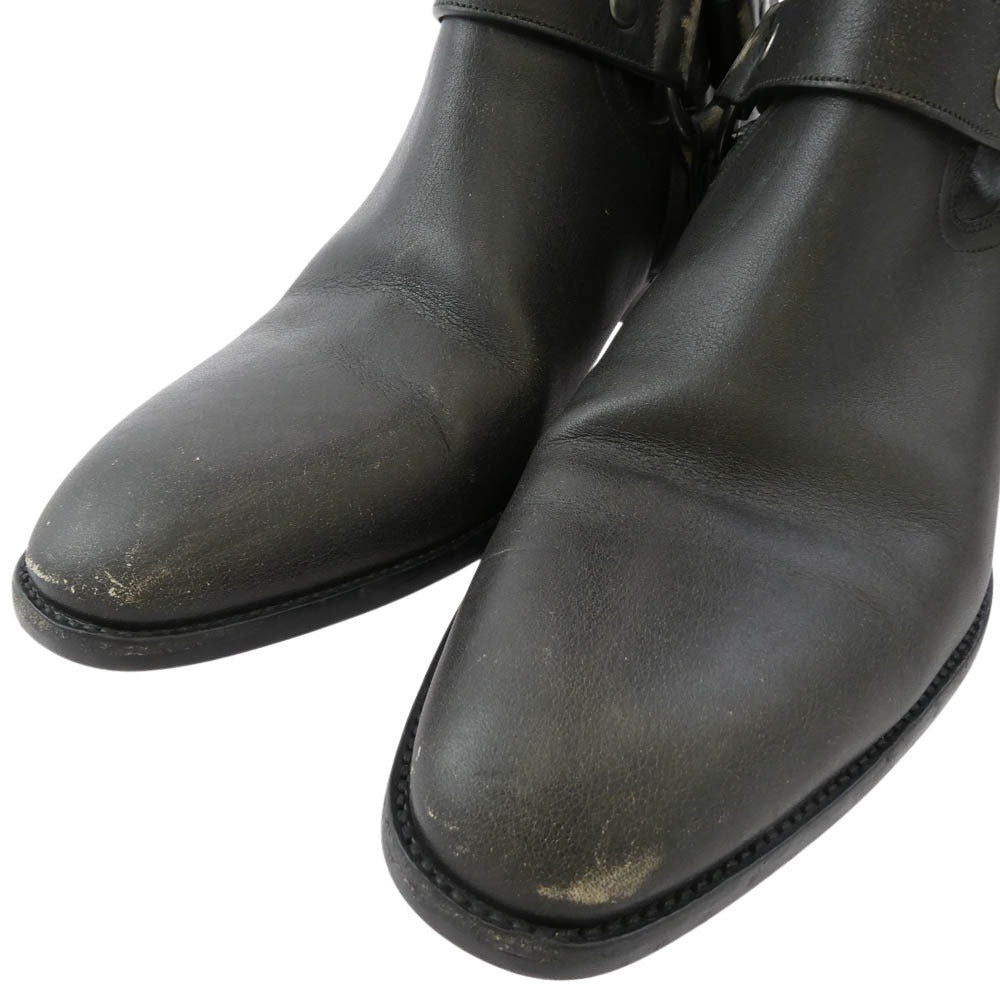 SAINT LAURENT サンローラン 549521 WYATT HARNESS BOOTS ワイアット ハーネス ブーツ ブラック系 41.5【中古】