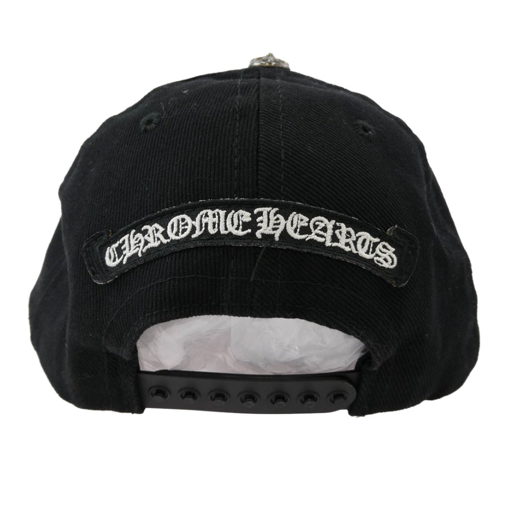 CHROME HEARTS クロムハーツ（原本無） TRUCKER CAP 刺繍ロゴ スクロールラベル キャップ 帽子 ブラック系 OS 53-60【中古】