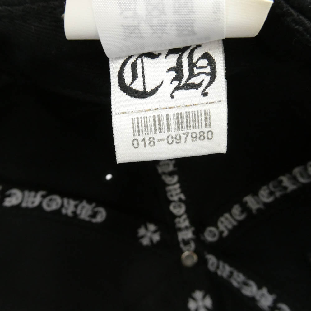 CHROME HEARTS クロムハーツ（原本無） TRUCKER CAP 刺繍ロゴ スクロールラベル キャップ 帽子 ブラック系 OS 53-60【中古】
