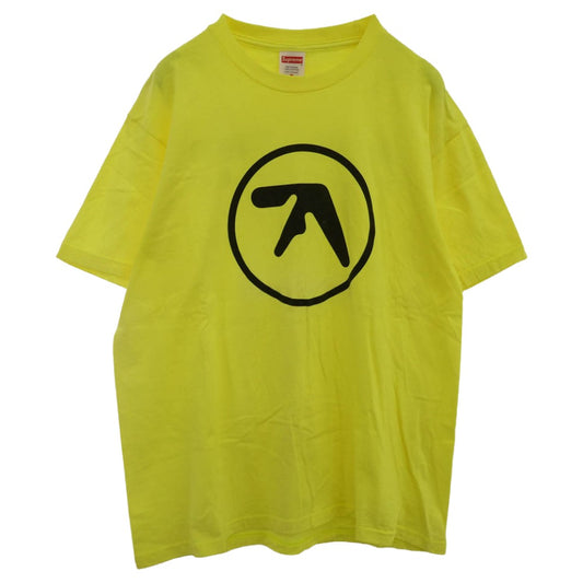Supreme シュプリーム 25SS Aphex Twin Ambient Works Tee エイフェックス ツイン アンビエントワークス プリント クルーネック 半袖Tシャツ カットソー イエロー系 M【中古】