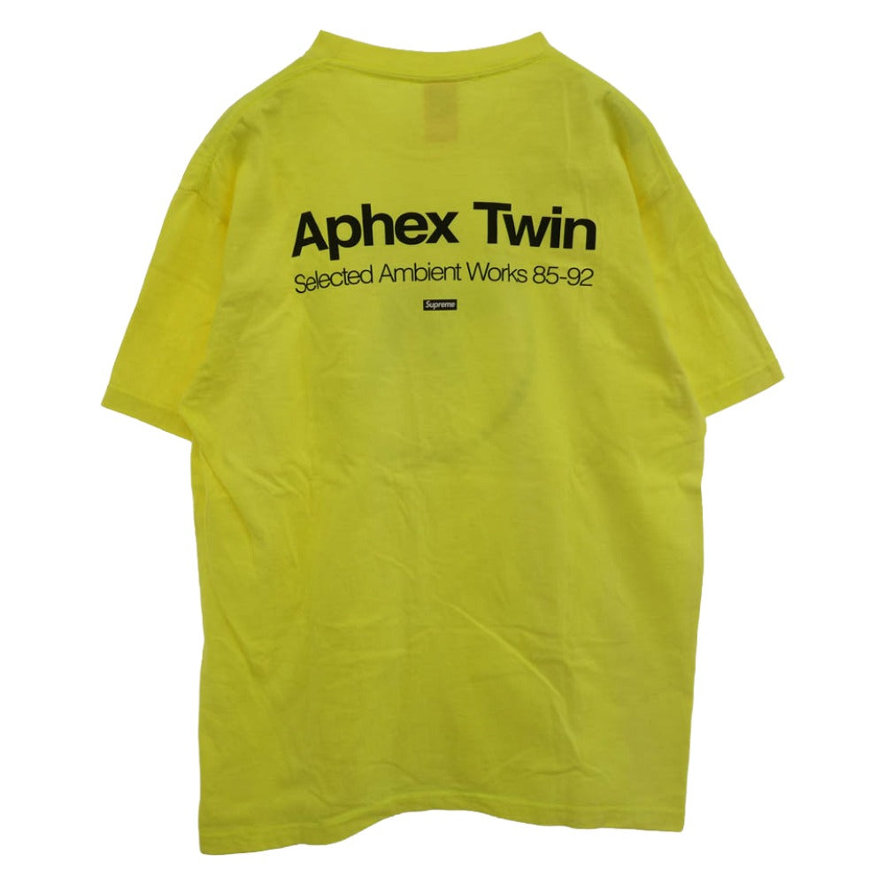 Supreme シュプリーム 25SS Aphex Twin Ambient Works Tee エイフェックス ツイン アンビエントワークス プリント クルーネック 半袖Tシャツ カットソー イエロー系 M【中古】