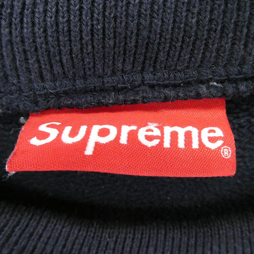 Supreme シュプリーム 18AW ワングラム期 Polartec Small Box Crewneck Sweatshirt ポーラテック スモールボックスロゴ クルーネック スウェット ネイビー系 M【中古】