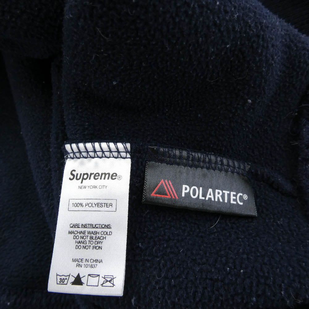 Supreme シュプリーム 18AW ワングラム期 Polartec Small Box Crewneck Sweatshirt ポーラテック スモールボックスロゴ クルーネック スウェット ネイビー系 M【中古】