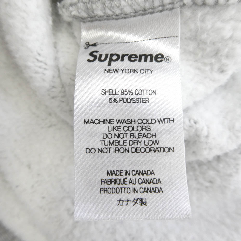 Supreme シュプリーム 22AW Small Box Drawcord Zip Up Hooded Sweatshirt スモールボックスロゴ ドローコード ジップアップスウェットパーカー フーディー グレー系 L【中古】