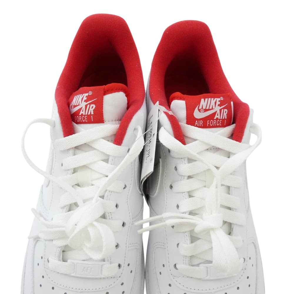 NIKE ナイキ CD0884-101 Air Force 1 Low White University Red エア フォース ロー ホワイト ユニバーシティ レッド スニーカー ホワイト系 レッド系 27cm【極上美品】【中古】