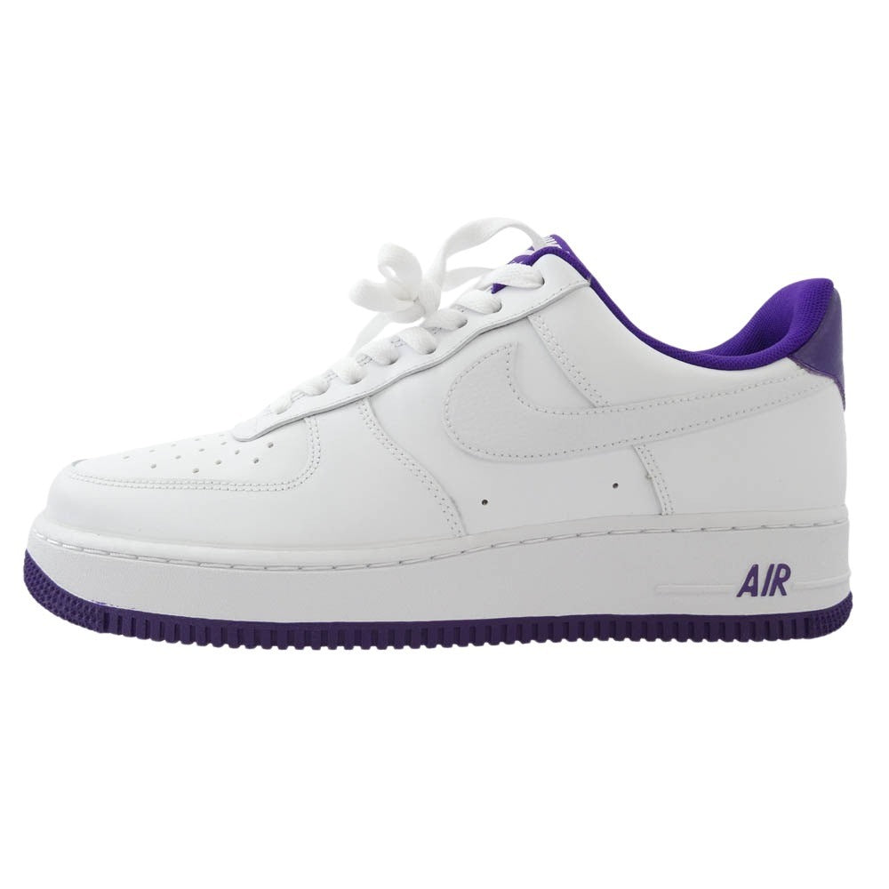 NIKE ナイキ CJ1380-100 Air Force 1 Low '07 Voltage Purple エア フォース ロー ボルテージ パープル スニーカー ホワイト系 パープル系 27cm【極上美品】【中古】